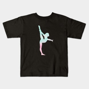 Gymnastics Silhouette Kids T-Shirt